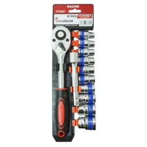 RACHE CON COPAS 1/2" 12PCS VHARBOR(HT2087)