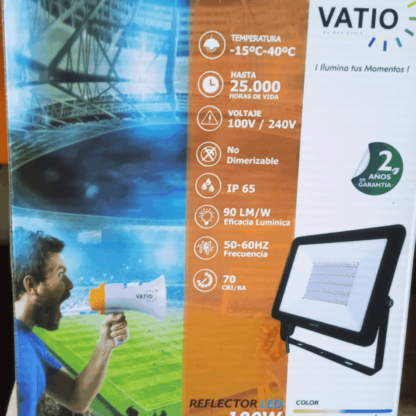 REFLECTOR LED 100W 6500K ULTRA DELGADO 100-240V (23003)