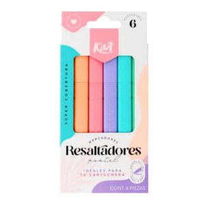 RESALTADOR DELGADOS PASTEL X 6 KIUT