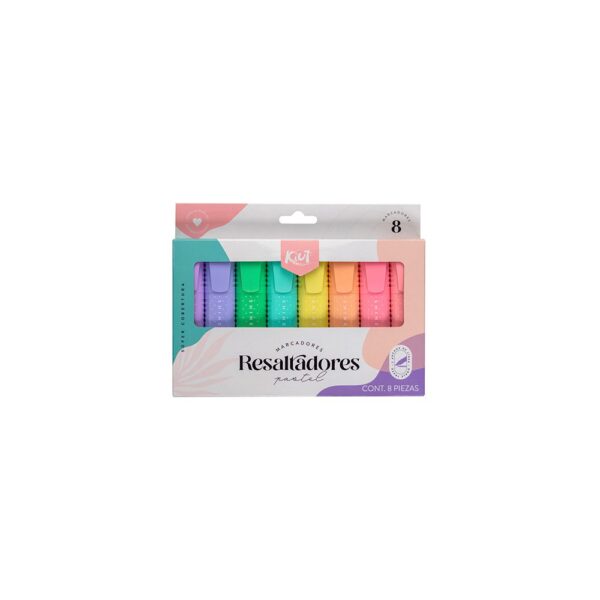 RESALTADOR KIUT PASTEL CAJA X8 NORMA