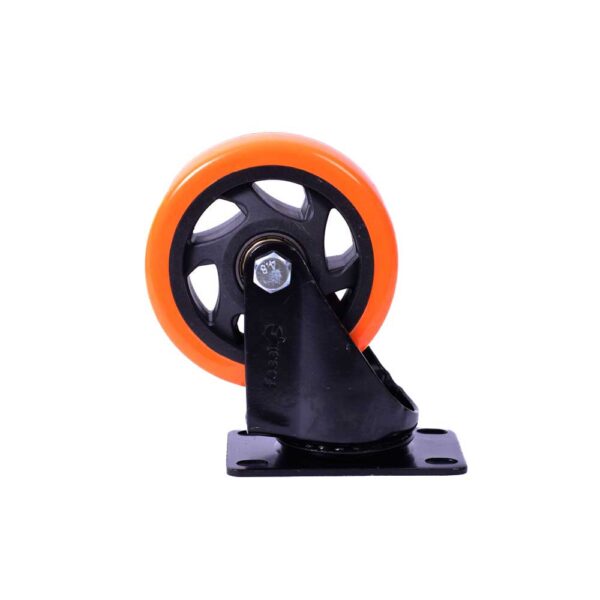 RODACHINES 4" PLANO NARANJA PESA GIRATORIO 100MM 120KG (INDIVIDUAL) (DSF-1803)