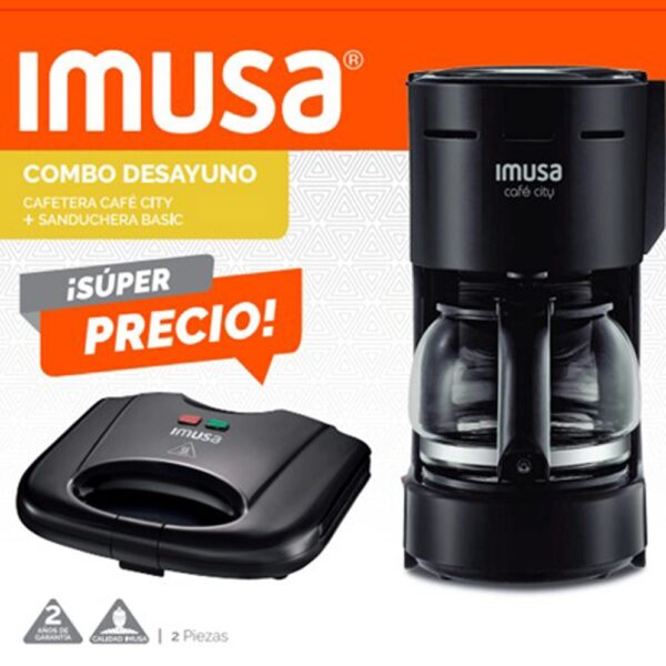 SET CAFETERA CAFE CITY+SANDUCHERA IMUSA