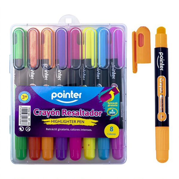 SET CRAYON RETRACTIL 8 PZ COL SUR POINTER