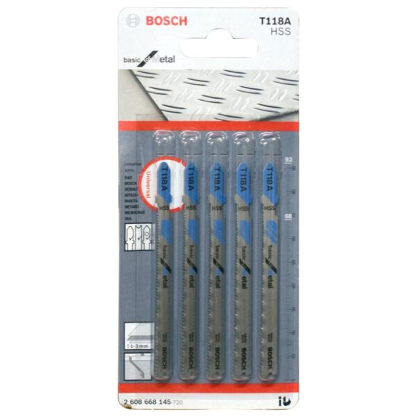 SIERRA PARA CALADORA BOSCH X 5 T118A PARA METAL (2608668145000)