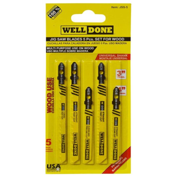 SIERRA PARA CALADORA WELLDONE X 5 (MADERA) (JSS-5