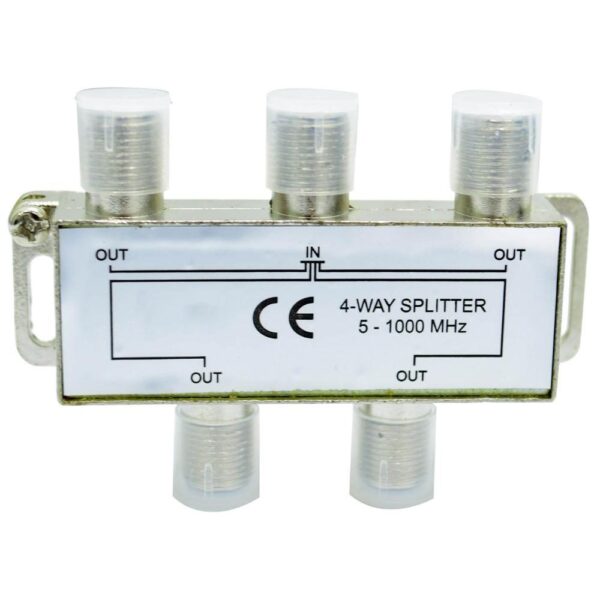 SPLITTER TV FINO X 4 SALIDAS (5-1000 MHZ) (ESPLITER) (ES204)