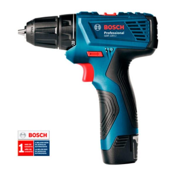 TALADRO ATORNILLADOR RECARGABLE BOSCH 12 V- GSR120-LI (06019F70G3 - 805)DOS BATERIA ION LITIO