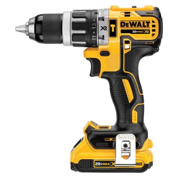 TALADRO ATORNILLADOR RECARGABLE DEWALT + 2 BATERIAS PERCUTOR 1/2 20V XR (DCD796D2-B3) SIN ESCOBILLAS