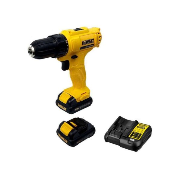 TALADRO ATORNILLADOR RECARGABLE DEWALT 3/8-2VEL-12 VTS-ION DE LITIO (DCD700C2-B3)CH DOS BATERIAS 1.3AMP