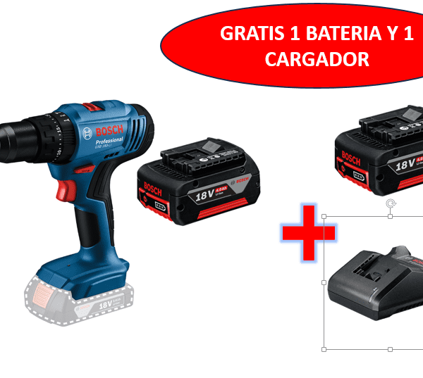 TALADRO INALAMBRICO BOSCH 1/2 GSB183-LI PERCUTOR 18V + 2 BATERIAS + CARGADOR