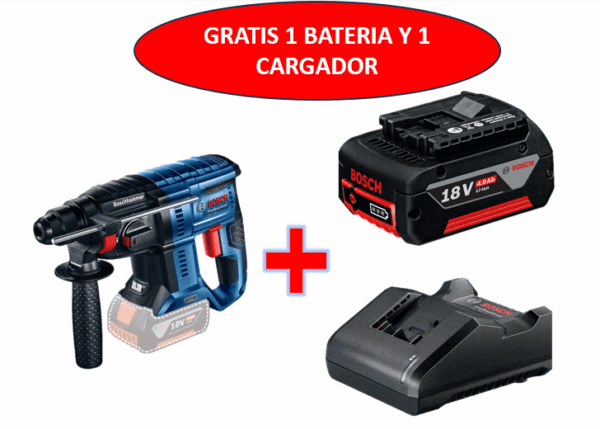 TALADRO ROTOMARTILLO BOSCH INALAMBRICO SDS PLUS GBH-180LI + 1 BATERIA 18V + Y CARGADOR
