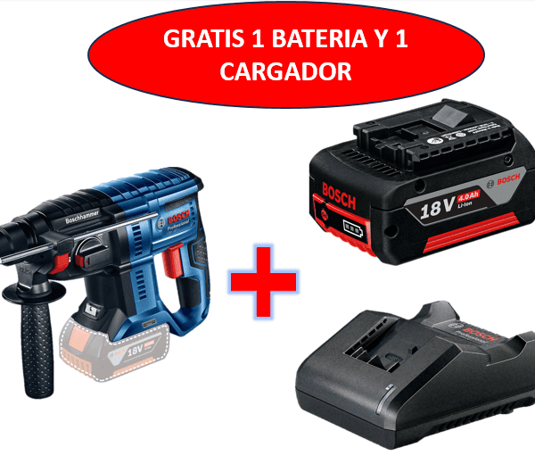 TALADRO ROTOMARTILLO BOSCH INALAMBRICO SDS PLUS GBH-180LI + 1 BATERIA 18V + Y CARGADOR