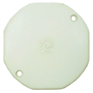 TAPA PLASTICA OCTAGONAL BLANCA R/G