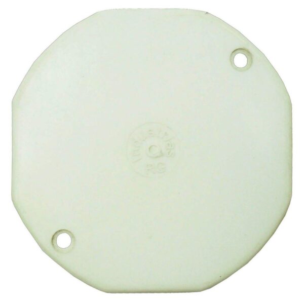 TAPA PLASTICA OCTAGONAL BLANCA R/G