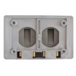 TAPA PLASTICA PARA TOMA DOBLE GRIS PARA EXTERIOR (INTEMPERIE)(U03F)