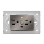 TOMA DOBLE GFCI LUXOR GRIS DUKE ENERGY (15A-127V) (V3-020)