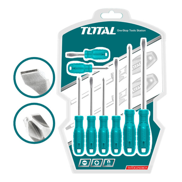 DESTORNILLADOR CROMO VANADIUM JUEGO X 8 PZS TOTAL (THTDC250801) Item: 15418