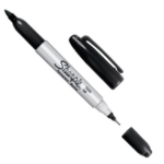 MARCADOR PERMANENTE DOBLE PUNTA NEGRO SHARPIE COD: 88840