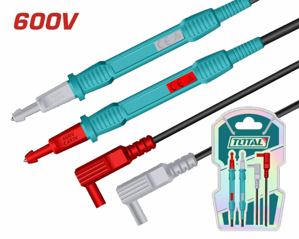 CABLE DE PRUEBA PARA MULTIMETRO 600V 80CM INDUSTRIAL SUPER TOTAL (TMT30851)