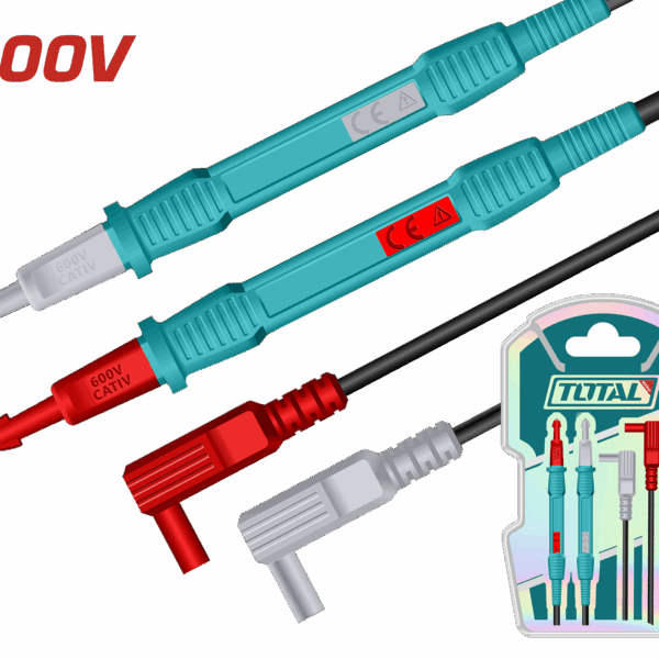 CABLE DE PRUEBA PARA MULTIMETRO 600V 80CM INDUSTRIAL SUPER TOTAL (TMT30851)