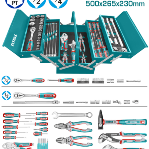 Caja Herramientas Incluye 108 Pzs Industrial Metalica Total (THTCS121081)