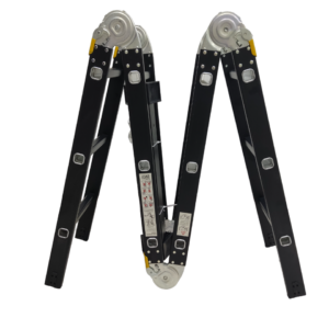 ESCALERA MULTIPOSICIONES NEGRA (ALTURA 3.37 MTRS (150 KLS) (DSF-3338)