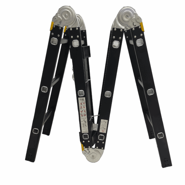 ESCALERA MULTIPOSICIONES NEGRA (ALTURA 3.37 MTRS (150 KLS) (DSF-3338)