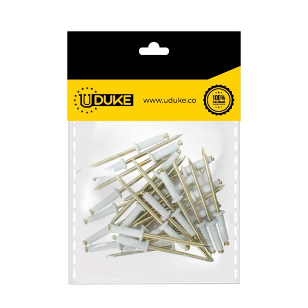 REMACHE POP 4-6 (1/8X1/2) BLANCO PQT X 25 UDUKE Item: 7965k