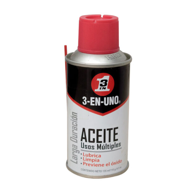 ACEITE LUBRICANTE 3 EN 1 EN AEROSOL 4.5 OZ(LUBRICA LIMPIA Y PROTEGE) Item: 5365A