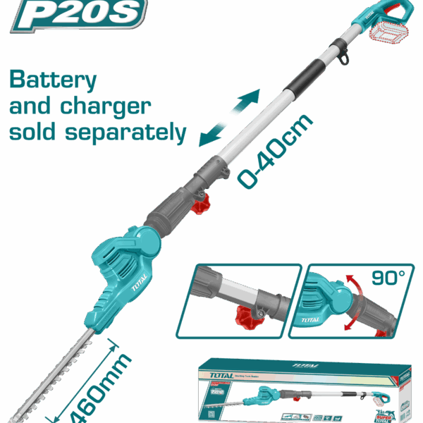 CORTASETOS INALAMBRICA EXPANDIBLE 0-40CM 20V CARGADOR Y BATERIA SE VENDEN POR SEPARADOR  TOTAL (TPHT201601)