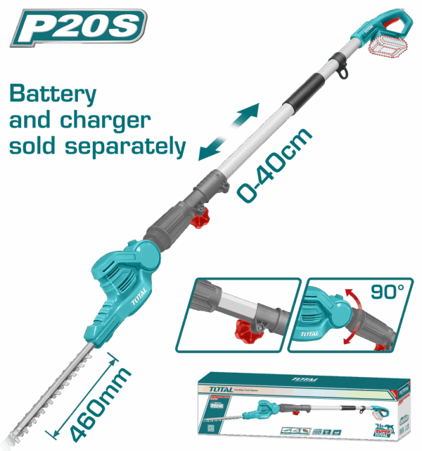 CORTASETOS INALAMBRICA EXPANDIBLE 0-40CM 20V CARGADOR Y BATERIA SE VENDEN POR SEPARADOR  TOTAL (TPHT201601)