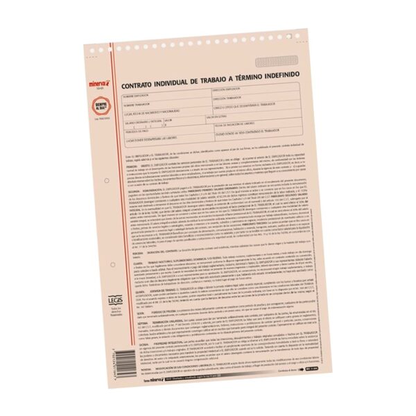 F.M CONTRATO TERMINO INDEF 10-01 X 12 EMP COD: 36324