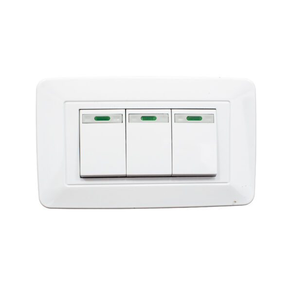 LINEA BK BLANCA INCRUSTAR SWICHE TRIPLE CONMUTABLE VHARBOR 110-220(118Z-03 -3WAY) (RETIE-FL)(HT1520) HT20337 Item: 1644H