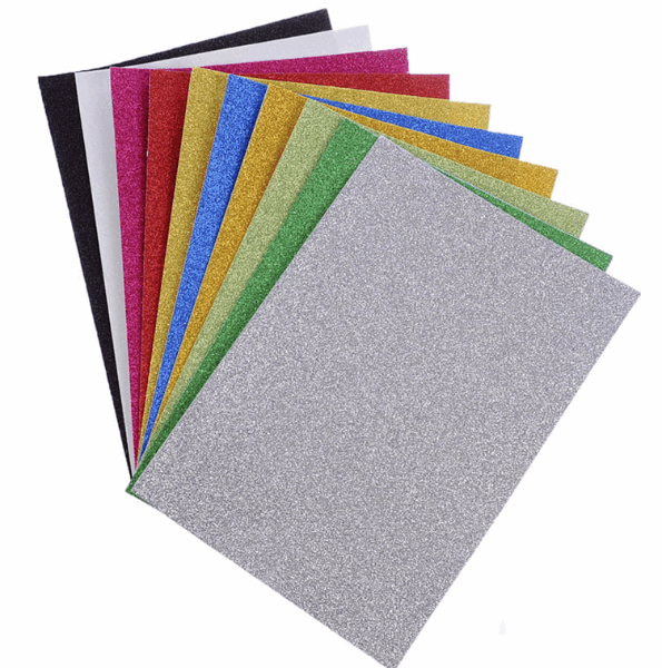 FOAMY CARTA ESCARCHADO PAQUETE X10 MARFIL