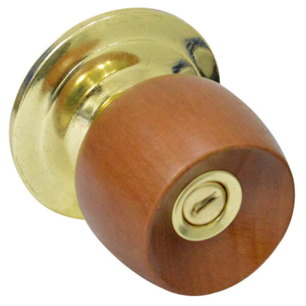 CHAPA BOLA BANO P/MADERA UDUKE COLOR MIEL ESCUDO DORADO (5832-QJM) (HT20183) Item: 4137