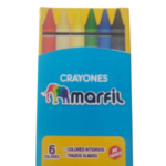 CRAYONES CORTOS MARFIL X6 UNIDADES