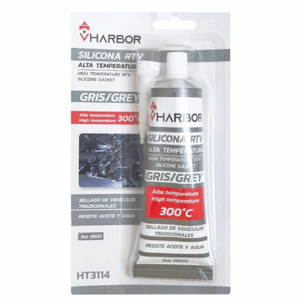 SILICONA GRIS ALTA TEMPERATURA 85G VHARBOR ( HT3114) Item: 21352