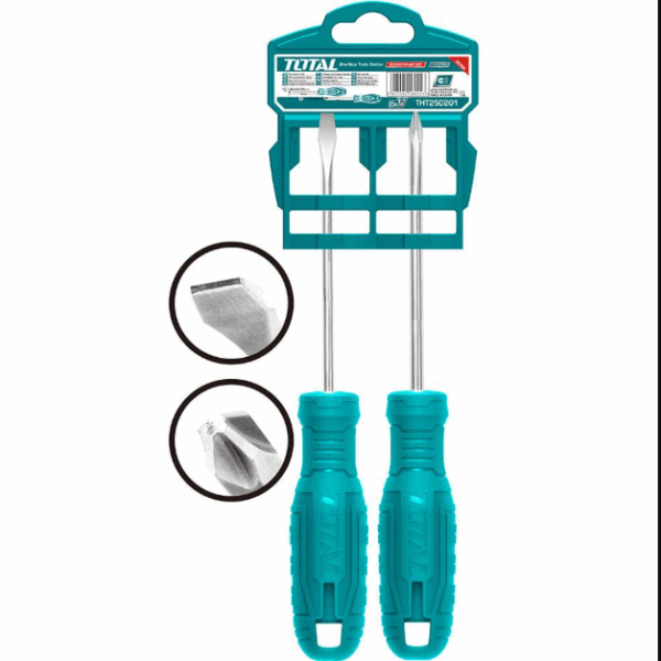 DESTORNILLADOR CROMO VANADIUM JUEGO X 2 PZS TOTAL (THTDC250201) Item: 15416