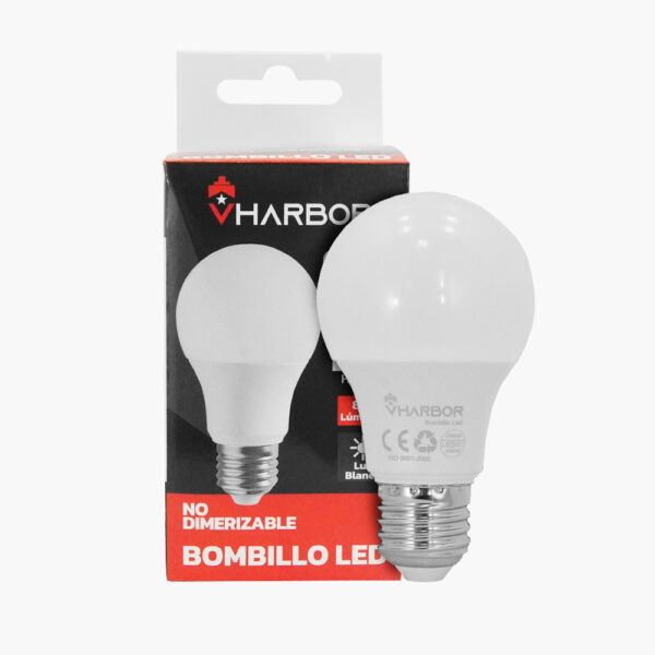 BOMBILLO LED 9W VHARBOR LUZ DIA E27 (6500K)(A60 )(HT2232) Item: 19957