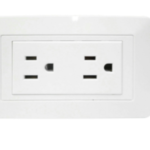LINEA BK BLANCA INCRUSTAR TOMA DOBLE VHARBOR 110-220V (118Z-06)(HT1521) Item: 1747H