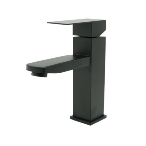 Llave Lavamanos Monocontrol Acero Inoxidable Negro Baja 18 CM Uduke (HT2030) Ref: 19899