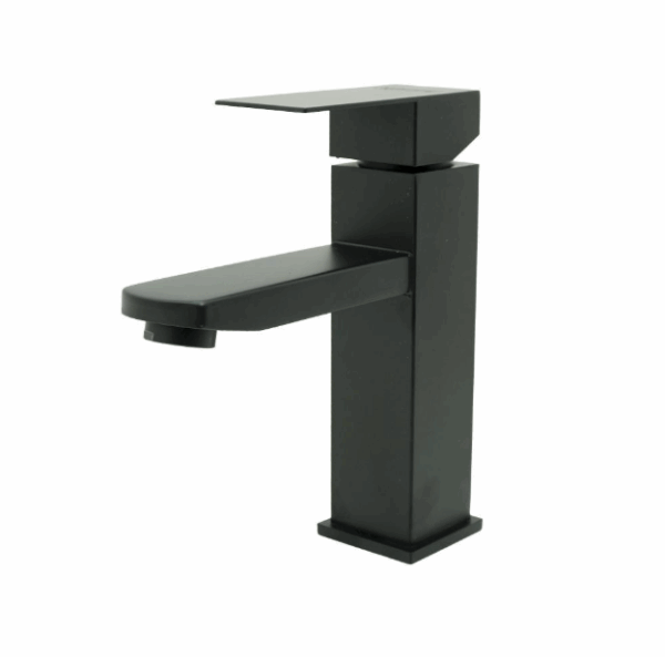 LLAVE LAVAMANOS MONOCONTROL ACERO INOXIDABLE NEGRO BAJA 18 CM UDUKE (HT2030) Item: 19899