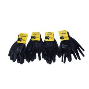 Guante Nitrilo Seguridad Negro Talla XL-10 Vigor