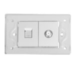 TOMA TELEFONO + TV LUXOR GRIS INTERCAMBIABLE SIN TAPA (V3-036)