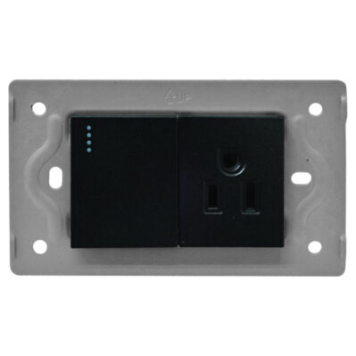 TOMA SWICHE LUXOR NEGRA INTERCAMBIABLE SIN TAPA S/M (V17-018)