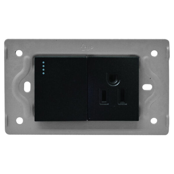 TOMA SWICHE LUXOR NEGRA INTERCAMBIABLE SIN TAPA S/M (V17-018)