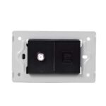 SWICHE TIMBRE LUXOR NEGRA INTERCAMBIABLE SIN TAPA (V17-001)