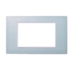 TAPA LUXOR PLATA CRISTAL ACRILICA CUADRADA BORDE CROMADO (V10-02AP)