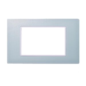 TAPA LUXOR PLATA CRISTAL ACRILICA CUADRADA BORDE CROMADO (V10-02AP)