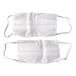 Mascarilla Tapa Boca Tela Blanco 100% Polipropileno Antifluido 1 Pliegue (Empaque Individual)
